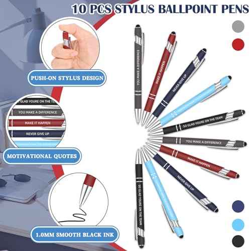 Booson 20 Pcs Employee Appreciation Gifts Bulk Thank You Leather Journals Inspirational Ballpoint Pens Motivational Notebooks for Team Nurses Volunteers Retirement Coworker Leaving Gifts (Classic)
