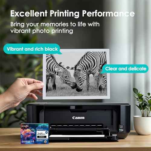 EcoVictor 245XL Black Ink Cartridge Replacement for Canon 245 XL PG-245 XL (Black 2 Pack) Compatible to Pixma MX490 MX492 MG2522 TR4520 TR4500 TS3122 TS3322 MG2520 MG2500 MG3022 TS3320 TR4522 Printer