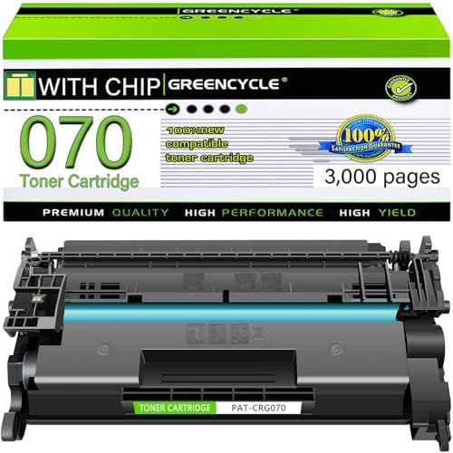 greencycle 070 Black Toner Cartridge Compatible Replacement for Canon 070 CRG070 CRG-070 Toner Cartridge for imageCLASS MF465dw MF462dw LBP246dw LBP247dw Printer (1 Pack)