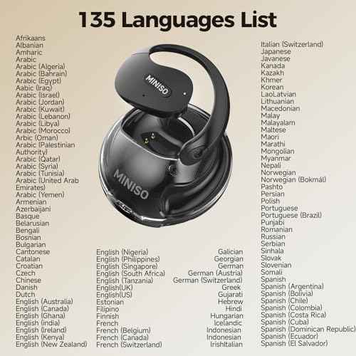 MINISO X15 PRO Translation Earbuds Real Time Translator Earbuds Wireless Bluetooth 5.4 Open Ear AI Headphones for 135 Languages Translation Ear Buds with Earhooks Support Playing Music Phone Calls