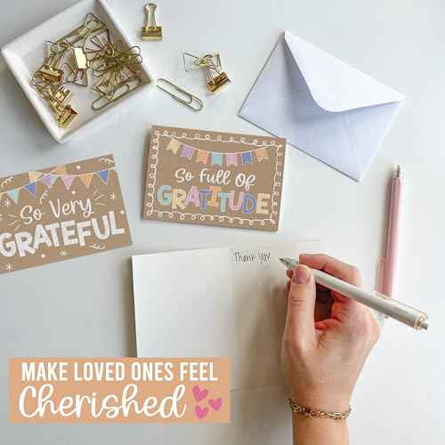 Hadley Designs Bulk Thank You Cards with Envelopes - 54 Kids Thank You Cards For Teachers, Cute Thanks Blank Cards and Envelopes, Fun Appreciation Note Card for Birthday, Baby Shower & Small Business