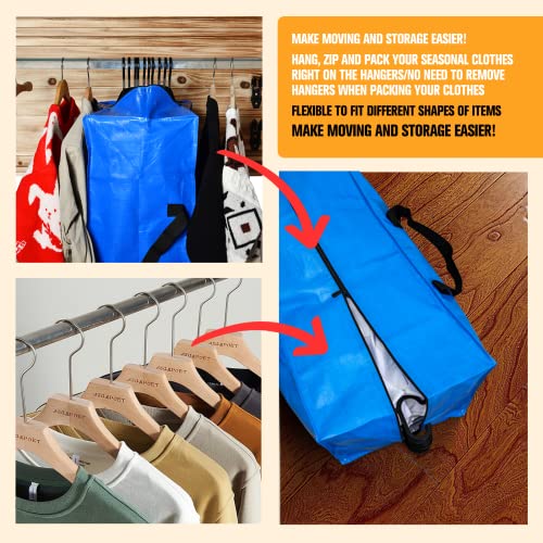 Moving Bags, Large Storage Bags Alternative to Moving Boxes, Moving Supplies for Packing, 10 Packs