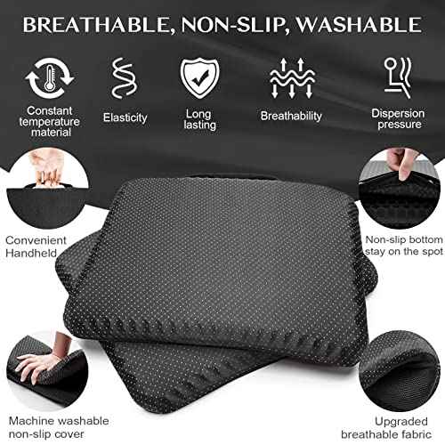 Gel Seat Cushion, for Long Sitting -Double Thick Gel Seat Cushion Breathable Honeycomb Chair Cushion with Non-Slip Cover for Office Chair Car, Wheelchair, Long Trips,Relief Sciatica Pain