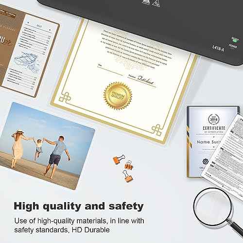 Bonsaii Laminating Sheets, 400 PCS 3mil Thermal Laminating Pouches, 9 x 11.5 inches, Letter Size, Clear and Durable, Suitable for Multiple Fields of Use-LP400