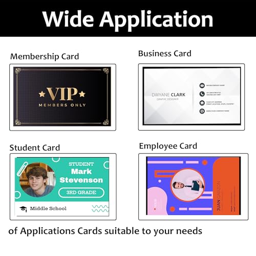 500 Pack Blank White PVC ID Cards CR80 30 Mil for Badge Printers - BKISVWCSop, Dual-Sided