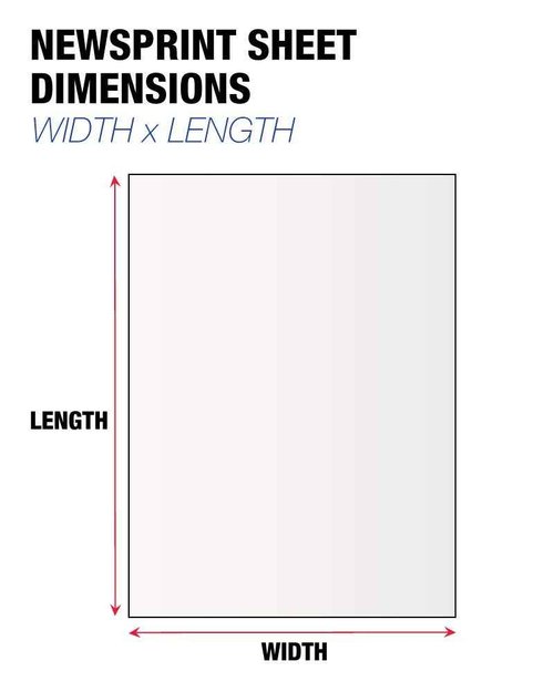 Tape Logic TLNP203025 Newsprint Sheets, 20 x 30, White (Pack of 600)