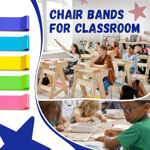 WNSIRVY Multi Color 16 Pack Fidget Chair Bands for Kids, ADHD & Autism Focus Tools