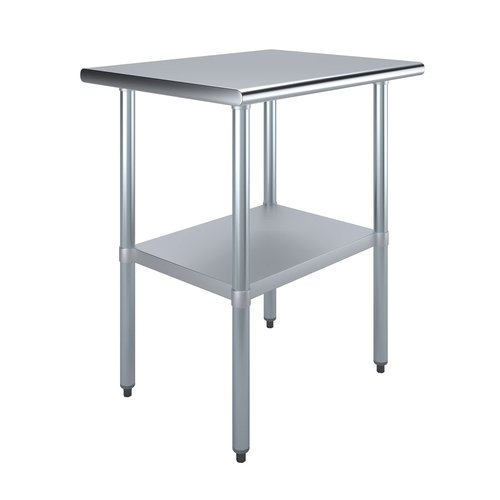 AmGood 24 in. x 30 in. Stainless Steel Work Table | NSF Kitchen Prep Table