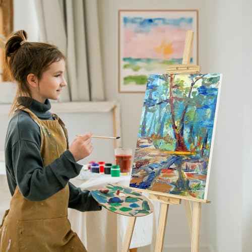 1Pcs Wooden Easel for Painting-Adjustable Easel Stand for Painting and Canvas, Holds Up to 42", Lightweight Pine Art Easel Stand, Large Easel for Painting for Beginners, and Artists