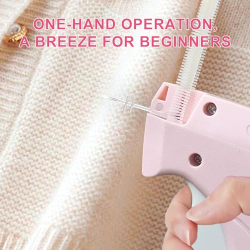 Sticker & Stitch Gun for Clothes – Handheld Quick Fabric Fixer with 6 Needles & 2000 Fasteners