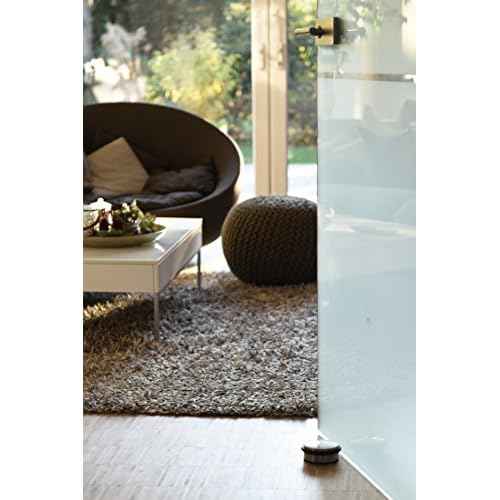 Stainless Steel Door Stopper (3 Pack) 4"x1.85"? Premium SofiHome Top Durability Door Stops with Silica Gel Treads ? Stylish Decorative Heavy Duty Door Stop for Floor & Wall Safety