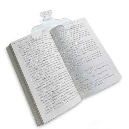 Transparent Book Page Holder for Reading, Book Opener Holder Convenient for Reading Teaching and Fixing Music Book, Page Marker Clips for Teacher Clerk