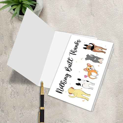 Cute Dog Thank You Card for Teachers Boss Friends, Funny Appreciation Gifts for Women Men, Veterinarian Gifts, Nothing Butt Thanks Pun Card