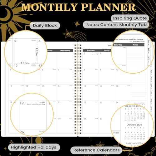 2026-2030 Monthly Planner/Calendar - 5 Year Monthly Planner 2026-2030 from Jan. 2026 - Dec. 2030, 9" x 11", 60 Months Calendar, Large 5 Year Planning with Tabs, Double-Side Pocket, Holidays