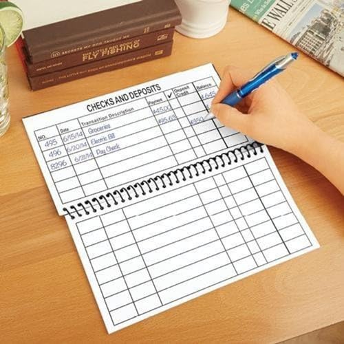 The Giant Print Check Register – Large-Print Spiral Bound 56 Pages, 14 Entries per Page