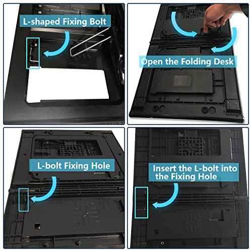 Laptop Desk for Bed - Foldable Lap Tray With Internal USB Fans, Height & Angle Adjustable Tablet Stand, Notebook Breakfast Table