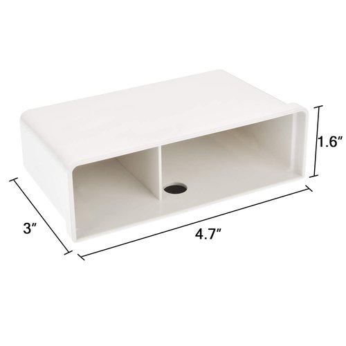 Onwon 4 Pieces Magnetic Marker Holder with 2 Compartments for Whiteboard - Pen Holder with Strong Magnet - Magnetic Dry Eraser Marker Organizer