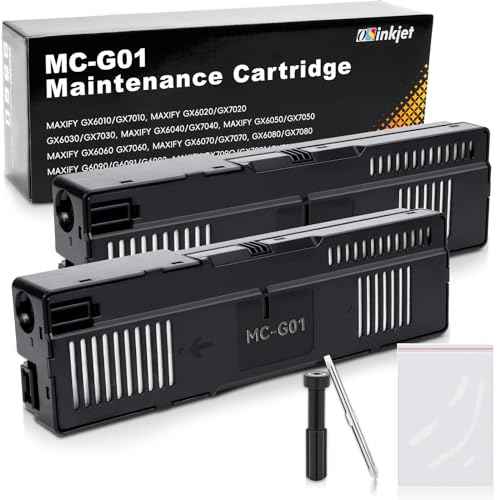 MC-G01 Maintenance Cartridge Compatible for Canon MAXIFY GX7021 GX6021 GX7020 GX6020 GX6010 GX7010, Cartucho De Mantenimiento MC-G01 Maint. Cartridge(SKU 4628C001), 2 Pack