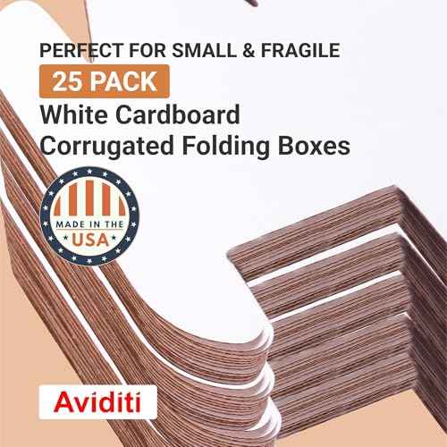 AVIDITI White Shipping Boxes 11.25"L x 8.75"W x 12"H (25 Pack) Small Medium Mailing Box for Small Business Packaging, Mailers, Gifts & Storage