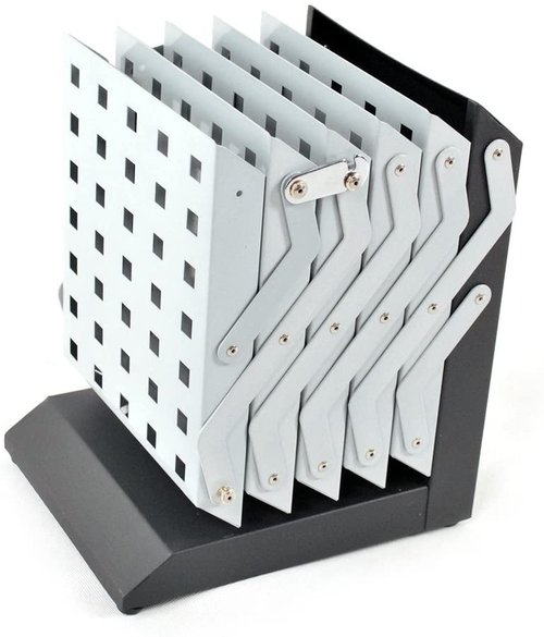 Foldable Magazine Rack Heavy Duty Catalog Literature Brochure Rack Brochure Display Stand Aluminum Portable 5 Pockets for Trade Show Exhibitions Office Retail Store