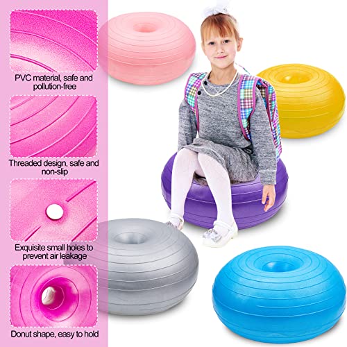 Lewtemi 8-Pack Flexible Donut Chairs for Kids, 20in Inflatable Seating for Classroom