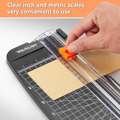 Small Portable Paper Cutter for Crafts, Scrapbooking, and Labeling