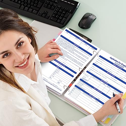 Qilery 200 Sheets Employment Application Forms, 2-Sided, 8.5 x 11 inches (2-Sided) – 200 Pack