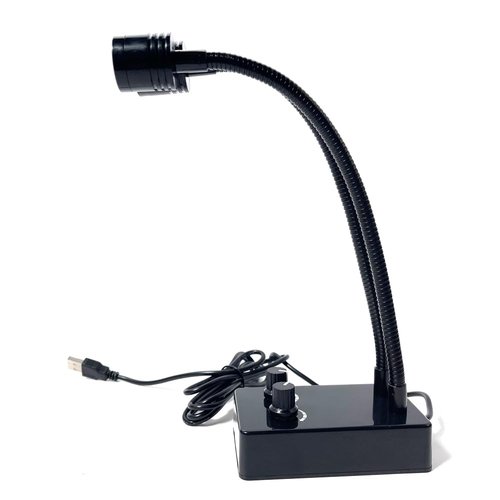 FUZIDDN Spotlight Microscope Light Source, USB Desk Mini LED Dual Gooseneck Lights Illuminator for Stereo Microscope Camera Industrial Video Zoom C Mount Lens for Repair Soldering PCB Lab