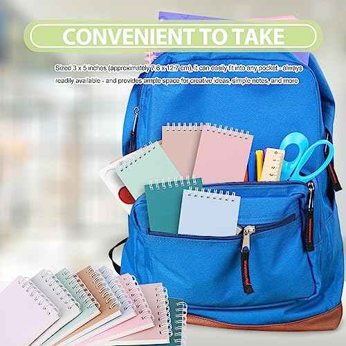 Ddaowanx Small Notebooks,3x5 Pocket Spiral Notepads With Lined Pages - The Perfect Little Mini Notebook to Stay Organized and Boost Productivity at Work or School (48, Cute Colors)