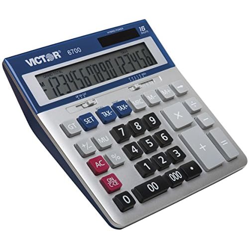 Victor 6700 Large Desktop Calculator, 16-Digit LCD