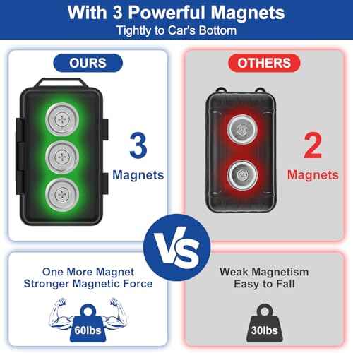 Yimaut Upgraded Magnetic Key Holder Under Car With Faraday Bag, Hide a Key Outside, Waterproof Magnetic Key Box for Under Car, Hide a Key Magnetic Car, Magnetic Storage Box