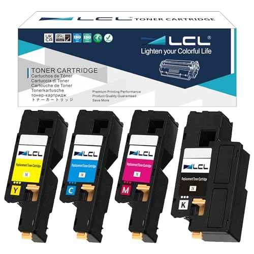 LCL Remanufactured Toner Cartridge Replacement for Xerox 106R01630 106R01627 106R01628 106R01629 for Xerox Phaser 6000 6010 WorkCentre 6015 (4-Pack, Black, Cyan, Magenta,Yellow)