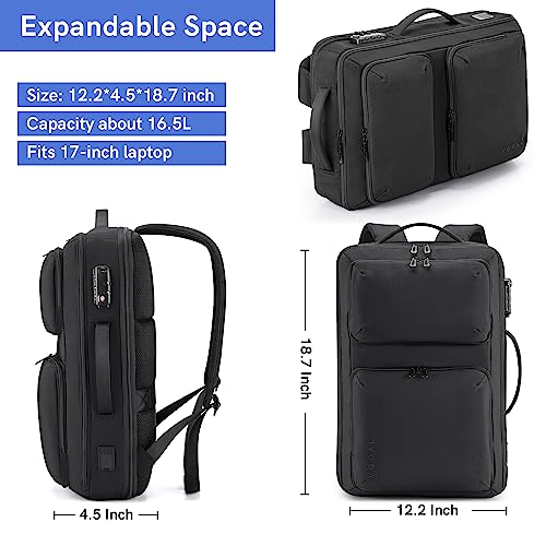 VGOAL Travel Laptop Backpack, Laptop Bookbag College Backpack Durable Water Proof with USB Charging Port for Men Women (FG6317-B)