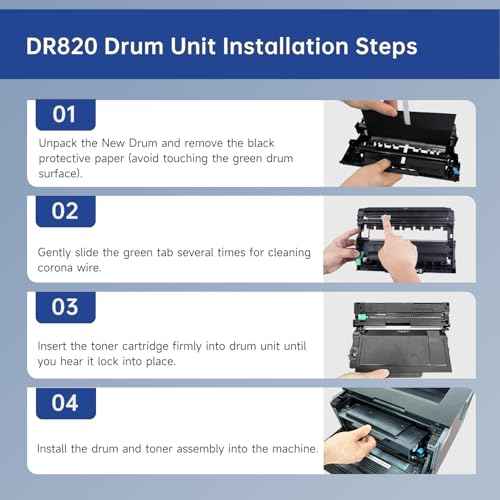 DR820 Drum Unit Replacement for Brother DR820 DR-820 Drum Unit Compatible with HL-L5100DN HL-L5200DW HL-L6200DW HL-L6300DW MFC-L5700DW MFC-L5800DW MFC-L5900DW MFC-L6700DW Laser Printers