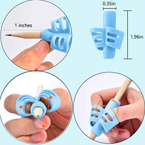 JuneLsy Pencil Grips for Kids Handwriting Pencil gripper Pencil Holder Posture Correction Training Writing AIDS for preschooler Kids toddler Children Special Needs (3 PCS)