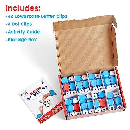 hand2mind Learn My Letters Fine Motor Clips, Kids Clothespin Activities, Letter Practice for Preschoolers, Toddler Alphabet Learning Toys, Pincer Grasp Toys, Fine Motor Toys, Reading Manipulatives