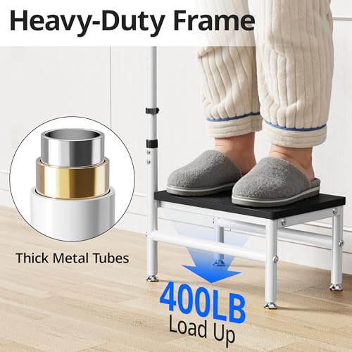 Heavy Duty Step Stool with Handle for Adults & Seniors, Max 400 lbs