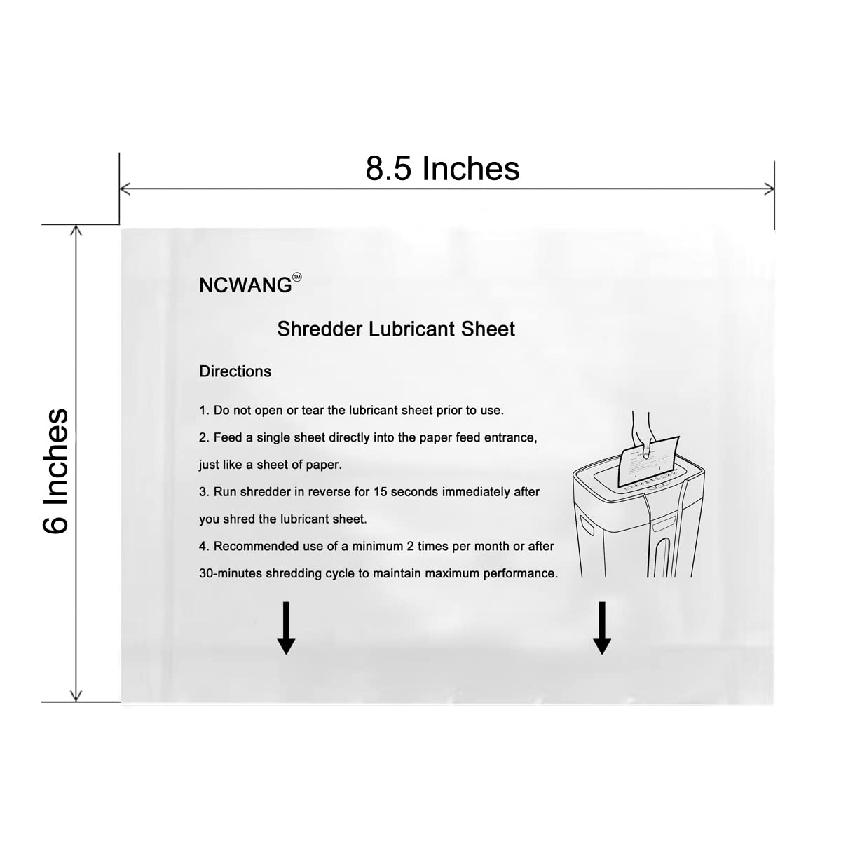 Skiennix Paper Shredder Lubricant Sheets - 24 Pack for Optimal Blade Performance