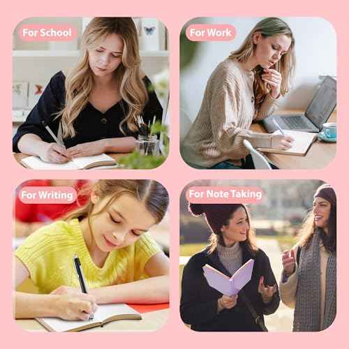 CAGIE Lined Journal Notebook for Women and Girls 256 Pages Cute Diary with Heart-Shaped Leather Journals for Writing A5 Soft Cover Notebooks for Work School, Purple
