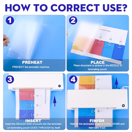 CAREGY 3Mil Thermal Laminating Pouches 9 x 11.5 Inch, 200 Pack for Office & Home