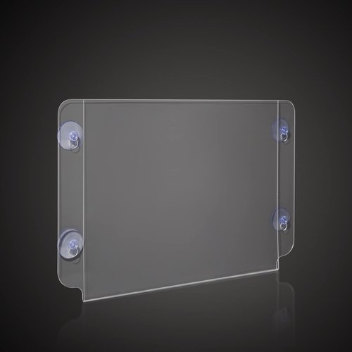 CiaoHER Acrylic Sign Holder 11 x 8.5, Clear Acrylic Frames Glass Window Wall Mount Advertising Signage Sign Holder with 4 Suction Cups for Mall, Office, Home, Restaurant, Landscape （12 Pack）