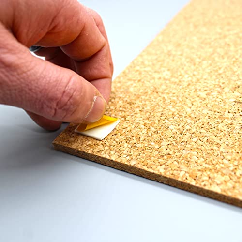Flipside Products 12" x 12" x 5mm Natural Brown Cork Squares, Wall Tiles, Square Pinning Cork Board, Bulletin Board Mini Wall Board - 16 Pack
