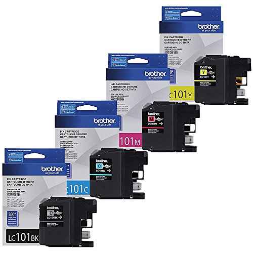 Brother MFC-J475DW Standard Yield Ink Cartridge Set (Black, Cyan, Magenta, Yellow) - 4 Count , Dual Cartridge - Compatible with Brother Printers