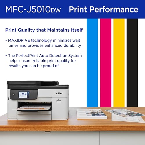 Brother INKvestment 5010 Wireless Color Inkjet All-in-One Printer with Touchscreen