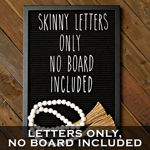 Mainevent Skinny White Letterboard Letters Set - 2 Inch, No Board Included