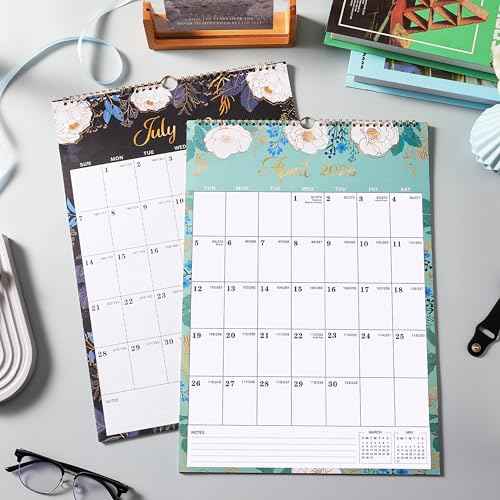 Calendar 2026 - Wall Calendar 2026, 12 x 17 In, Jan. 2026 - Dec. 2026, 12 Months Calendar 2026, Twin-Wire Binding, Hanging Hook, Thick Paper, Unruled Blocks, Julian Dates