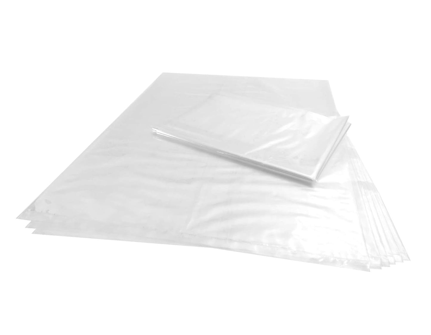 Wowfit Clear Plastic Flat Open Poly Bags - 12x18 Inch, 1.1 Mil | Ideal for Food Storage, Bread, and More