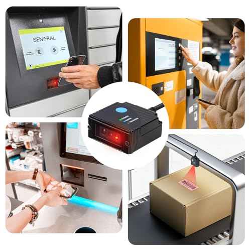 MUNBYN 2D Embedded Fixed Mount Barcode Scanner Scan Engine, Ultra-Rugged 1D 2D QR Barcode Reader Mini-Size, Suitable for Express and Factory Assembly Line Working(Only USB Port)