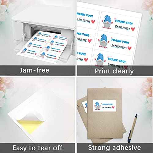 2" x 4" Mailing Labels,5000 Address Labels(500 Sheets),Printable White Shipping Labels for Laser/Inkjet Printer,Permanent Adhesive Sticker Labels