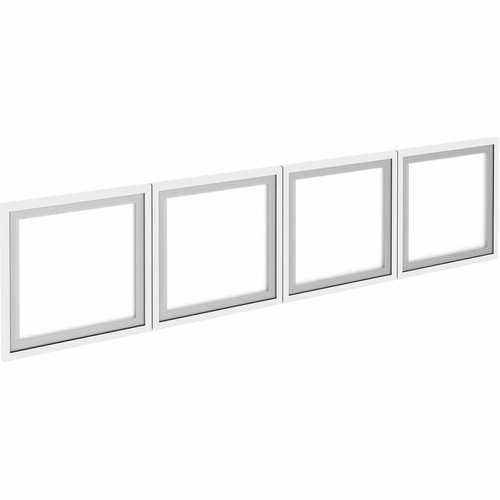 Lorell Wall-Mount Hutch Frosted Glass Door